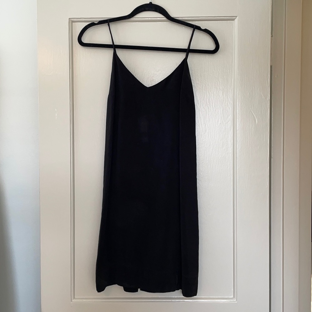 Black studded slip dress XS 100% Japanese cupro